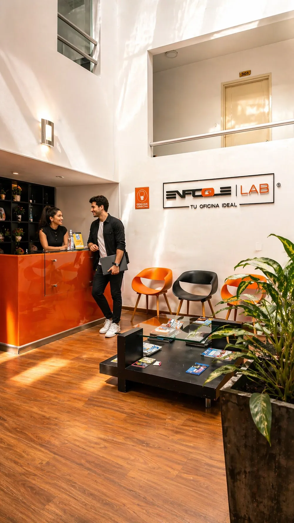 Recepción Enfoque Lab · Ideas que conectan
